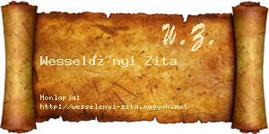 Wesselényi Zita névjegykártya