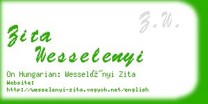 zita wesselenyi business card